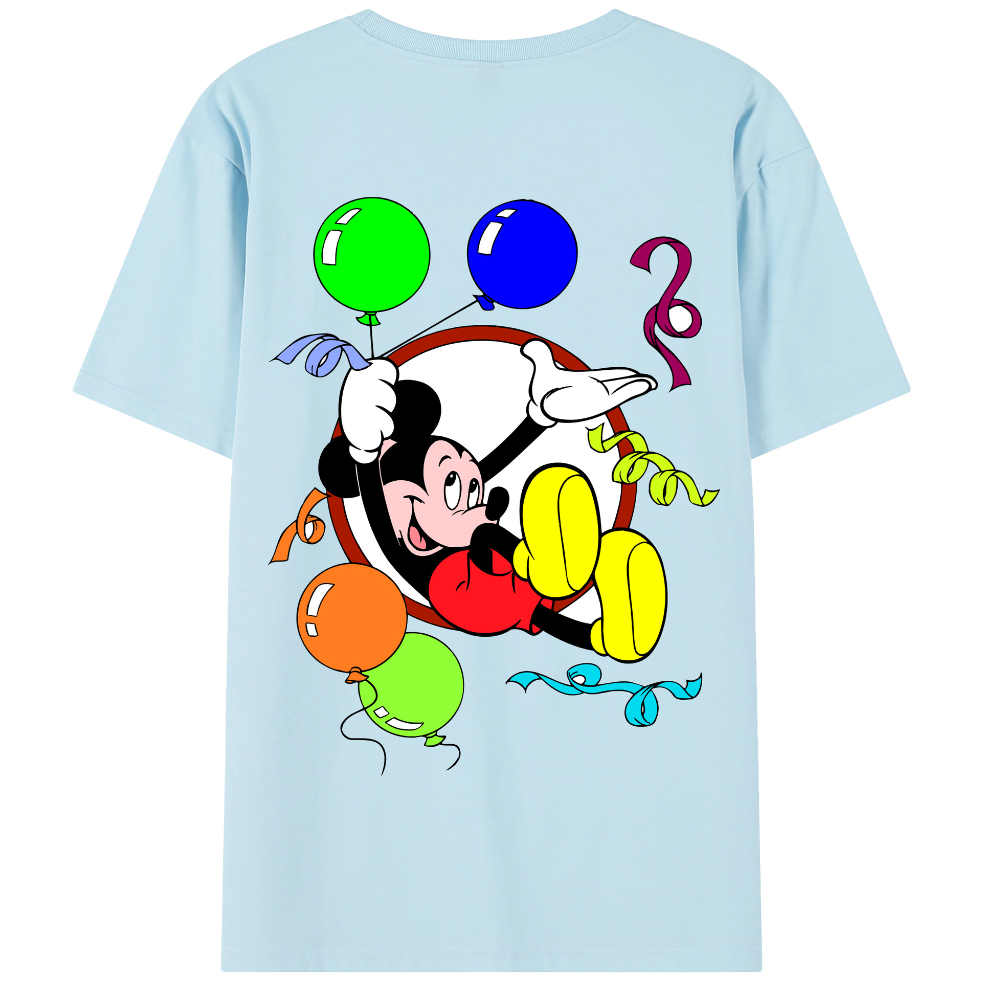 （画像用） ミッキーマウス Mickey Mouse 綿100％半袖Tシャツ（背面プリント）